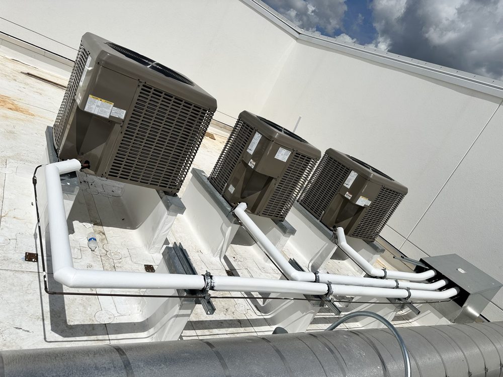 Rooftop refrigerant lines, elastomeric with UV coating