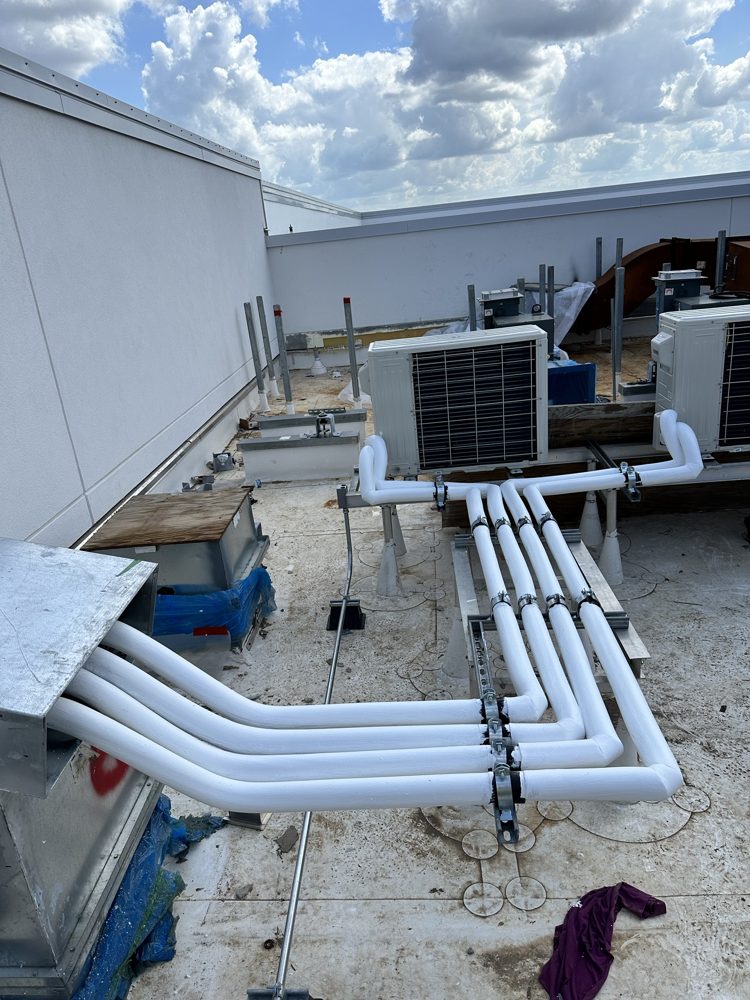 Refrigerant line sets to mini-split condensers
