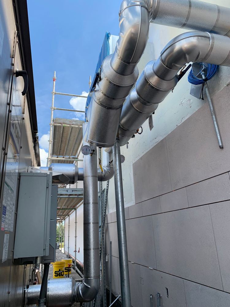 AHU piping, Foamglas with aluminum jacket